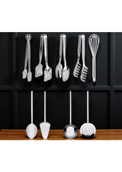9 Parça Mutfak Çeyiz Için Servis, Pasta, Makarna, Salata Maşası Kepçe, Kevgir, Kaşık, Spatula Seti modelleri