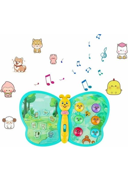 Pilli Müzikli Kelebek Piyano 855-181D