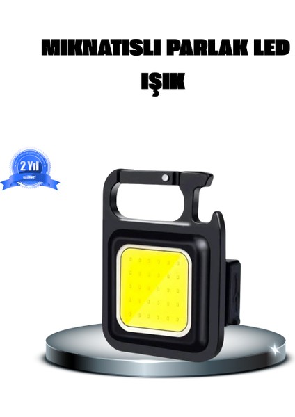 LED Mini Anahtarlık Fener – 1000 Lümen Güçlü Işık ve USB Type-C Şarjlı - MK001R-4O7KP0