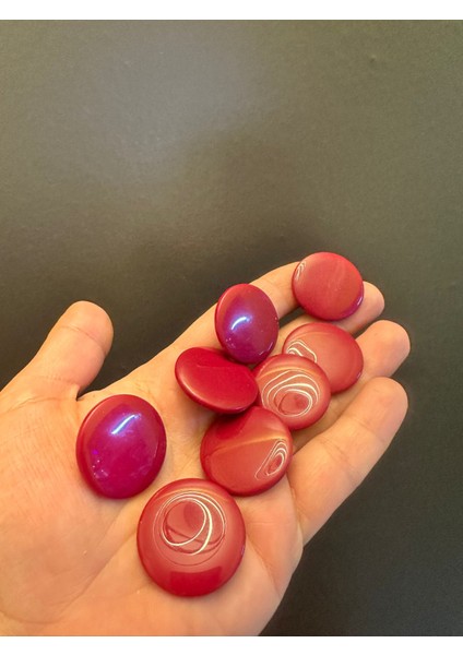 8 Adet Bordo Düğme Set Çap 3 cm modelleri