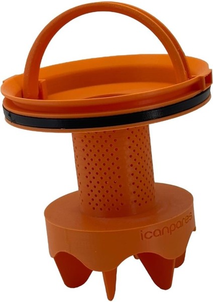 Ile Uyumlu Süpürge Toz Haznesi Seperatörü - Ro 3726, Ro 3723 Compact Power Cyclonic - Turuncu