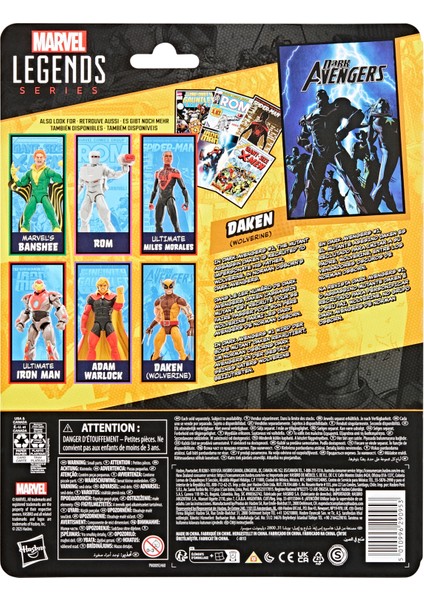 Legends Daken (Wolverine), Avengers Comics Aksiyon Figürü, Çizgi Roman Aksesuarlı