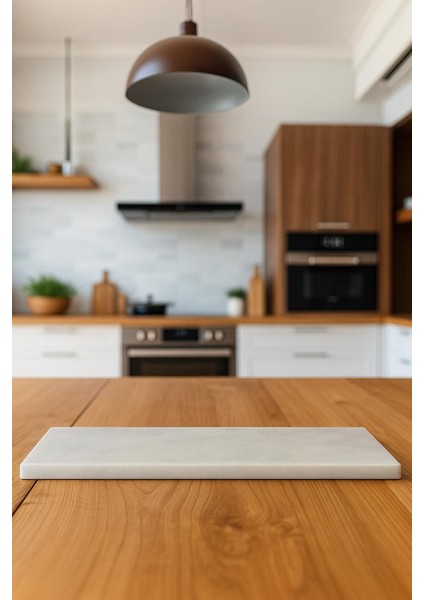 60 x 15 Gerçek Mermer Dekoratif Sunum Tepsisi