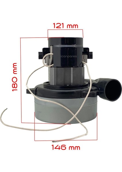 Elektrikli Süpürge Motoru SRV70 Egzozlu Çift Fanlı 1200 W fiyatları