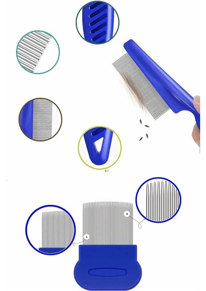 Tüy Fırçası Bit Tarağı Seti Evcil Hayvan Tüy Toplayıcı Bit Pire Önleyici T - MK001R-4OAG1 fırsatları