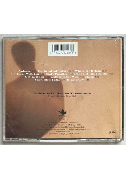 Steven Curtis Chapman The Great Adventure CD (Orijinal 1992 Dönem Baskı Cd) fiyatları