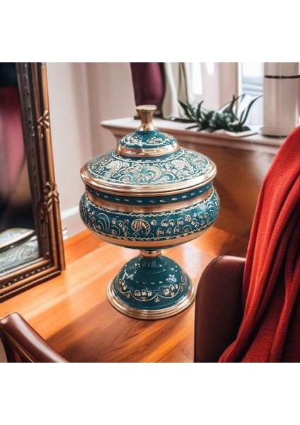 Bakır Şekerlik Saf Bakır Şekerlik 23*14 cm Büyük Boy El Işlemeli Bakır Çikolatalık Erzurum Bakır Gondol fiyatları