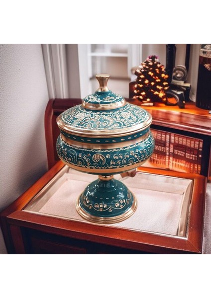 Bakır Şekerlik Saf Bakır Şekerlik 23*14 cm Büyük Boy El Işlemeli Bakır Çikolatalık Erzurum Bakır Gondol modelleri