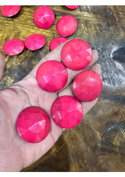 Pembe 6 Lı Düğme Seti Çap 4 cm
