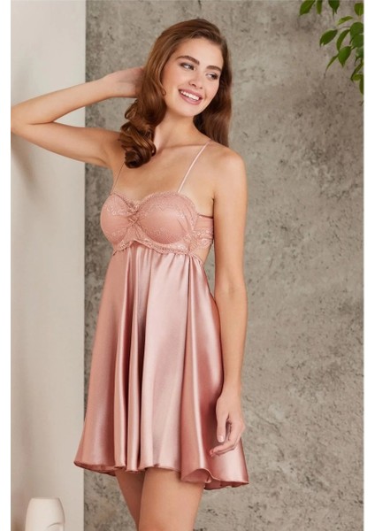 7085 Saten 4'lü Gecelik&sabahlık Büstiyerli Şort Takım fiyatları