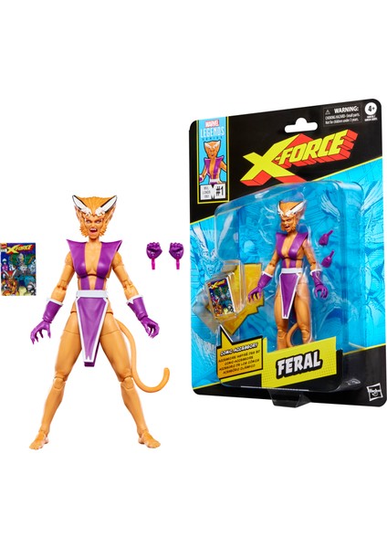 Legends Feral (X-Men Comics) Aksiyon Figürü, Çizgi Roman Aksesuarlı
