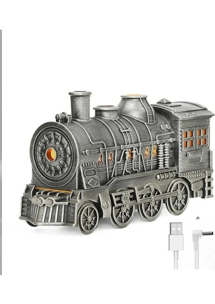 Uçucu Yağ Difüzörü, Uzaktan Kumandalı Aromaterapi Nemlendirici - Nostaljik Eski Tren Modeli
