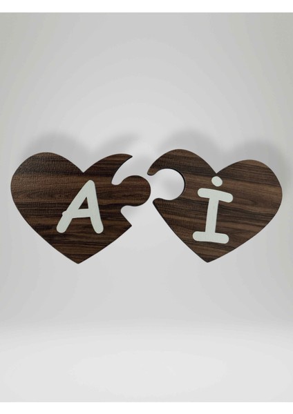 I Harfi (Sağ Parça) – Ahşap Puzzle Kalp Harf Magnet – Buzdolabı Süsü – Ikili Uyumlu (KOD:1010) fiyatları