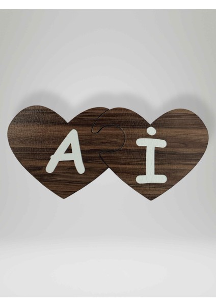 I Harfi (Sağ Parça) – Ahşap Puzzle Kalp Harf Magnet – Buzdolabı Süsü – Ikili Uyumlu (KOD:1010) modelleri