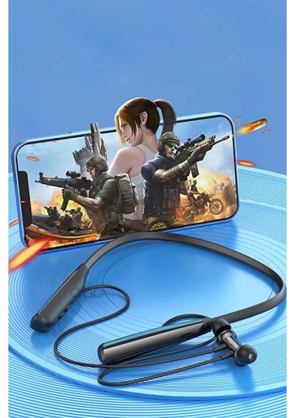 Sporcu Kulaklık Kablosuz Bluetooth Kulaklık Boyun Bantlı Asmalı Mıknatıslı Kulaklık Lüx Kalite fırsatları