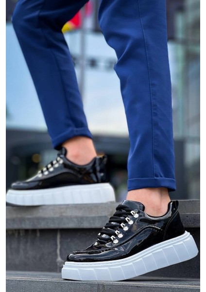 Nrzsnt KB-X10 Kuback Siyah Rugan Beyaz Yüksek Taban Günlük Spor Ayakkabı (Numara: 42) fiyatları