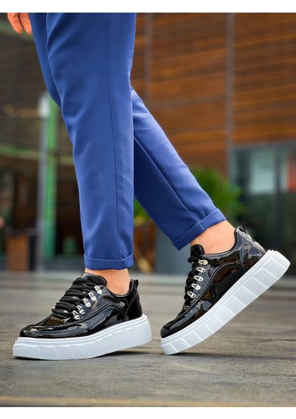 Nrzsnt KB-X10 Kuback Siyah Rugan Beyaz Yüksek Taban Günlük Spor Ayakkabı (Numara: 42) fırsatları