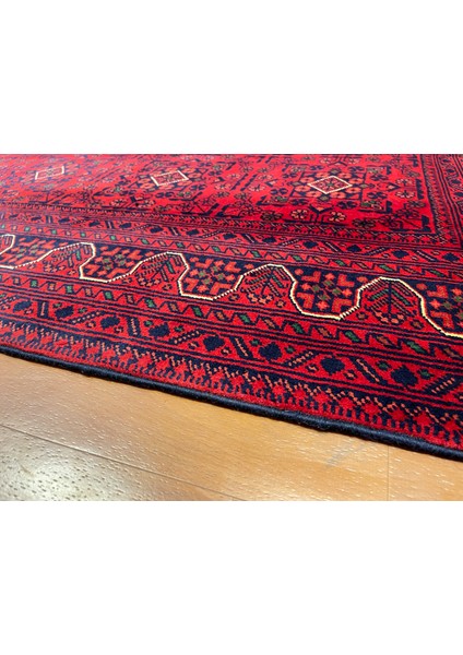 El Dokuma Afgan Halı Yıldız Desenli Bordo Renk 2 Metre Kare indirimleri