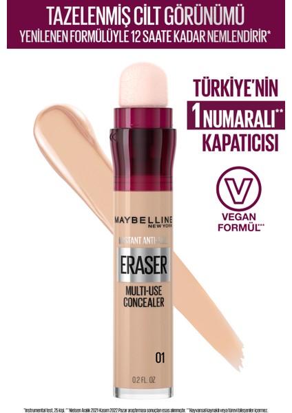 ınstant Anti Age Eraser Kapatıcı - 01 Light & Maybelline Color Sensational Made For All 385 Ruby For Me Mat Ruj fiyatları
