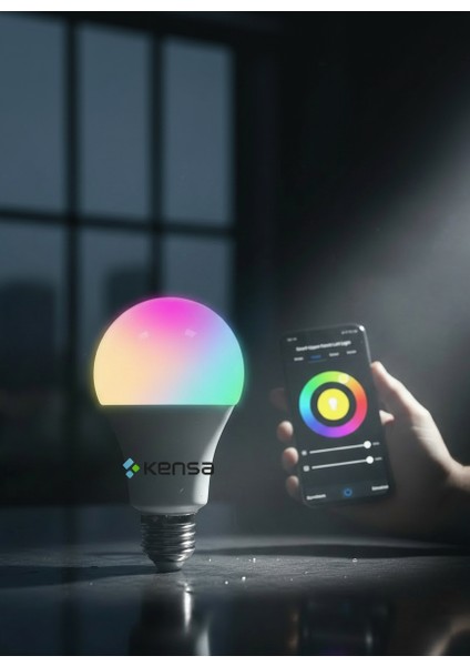 Akıllı Rgb+Cct LED Ampul | Wifi Kontrollü 9W A+ Enerji Tasarruflu Akıllı Işık | Renk Değiştiren Akıllı Ev Ampulü