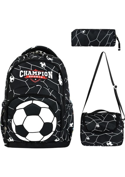 Ultra Lüks Erkek Çocuk Ortopedik Su Geçirmez İlkokul Çantası Termal Beslenme ve Kalemlik