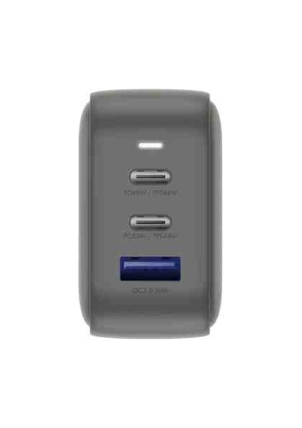 Travelworld Universal GAN66 2 Adet 65W Type-C ve 1 Adet 36W USB 3.0 Çıkışlı Hızlı Şarj Aleti - Koyu Gri fiyatları