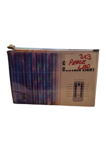 3x3 Metre LED Işık Perdesi - Günışığı (Sıcak Beyaz) Renkli USB Girişli Kancalı Lüks Peri LED (Karton Kutulu) modelleri