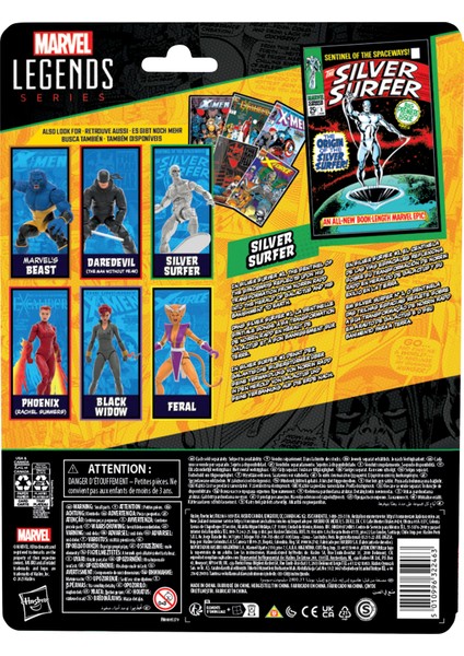 Legends Silver Surfer (Fantastic Four Comics) Aksiyon Figürü, Çizgi Roman Aksesuarlı