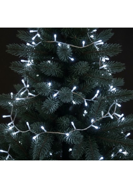 13.14 Metre Yılbaşı LED Işık (120 Led) - Trafolu Fonksiyonlu Beyaz Işık Dekoratif Iç Mekan Aydınlatması