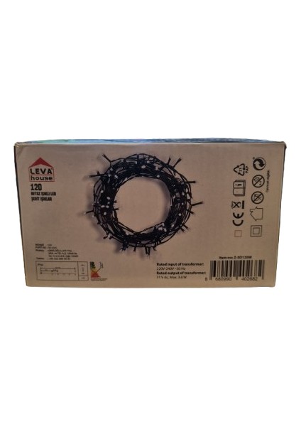 13.14 Metre Yılbaşı LED Işık (120 Led) - Trafolu Fonksiyonlu Beyaz Işık Dekoratif Iç Mekan Aydınlatması modelleri