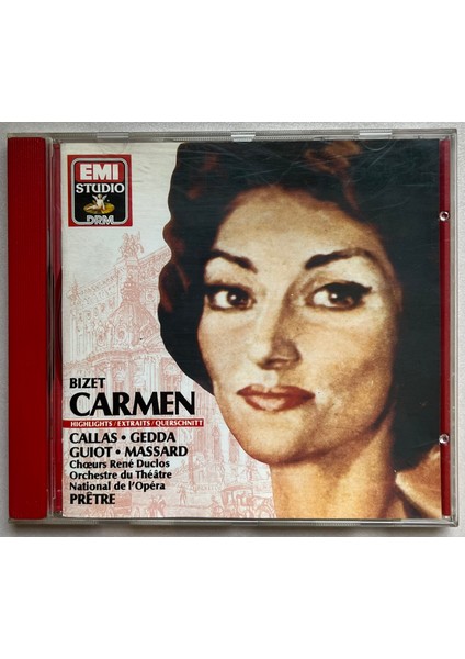 Bizet Carmen Highlights Extraits Querschnitt CD (Orijinal 1989 Dönem Baskı Cd)