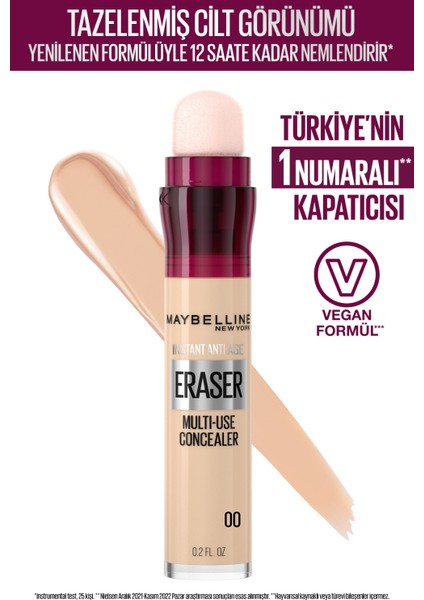 Instant Anti Age Eraser Kapatıcı - 00 Ivory & Maybelline Color Sensational Made For All 385 Ruby For Me Mat Ruj fiyatları