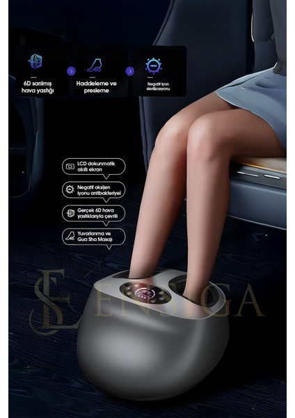 Hava Yastıklı - Kumandalı - 6d Ayak Masaj Makinesi - Yoğurma Sıcak Kompres Tam Sarılı Ayak Masajı fiyatları