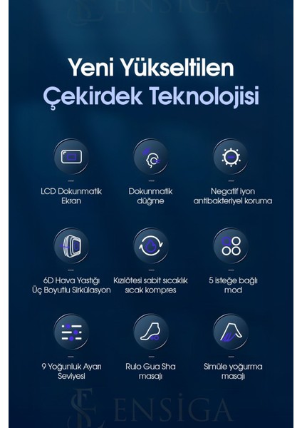 Hava Yastıklı - Kumandalı - 6d Ayak Masaj Makinesi - Yoğurma Sıcak Kompres Tam Sarılı Ayak Masajı modelleri