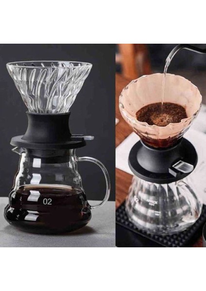 V60 Ayarlı Cam Drıpper 200 ML|V60 Immersion Dripper Switch
