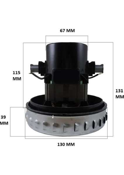 Elektrikli Süpürge Motoru SRV47 Çıkıntılı Taban 1500 W modelleri