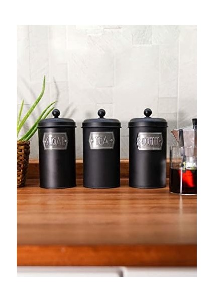 The Mia Çay Şeker Kahve Kavanozu 1,60 Lt Siyah fiyatları