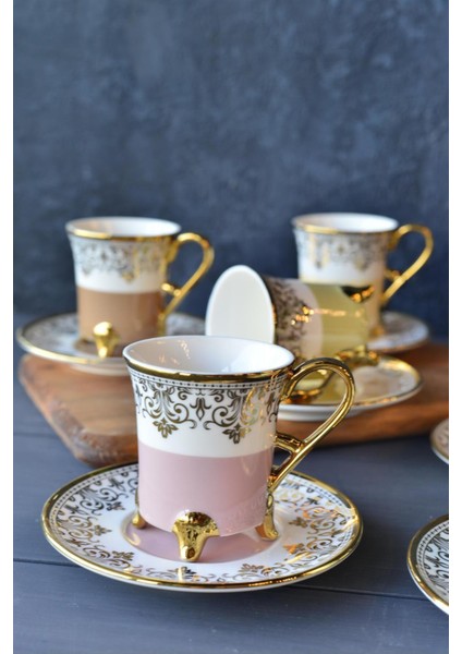 Ornette 6 Kişilik Porselen Türk Kahvesi Fincan Takımı modelleri