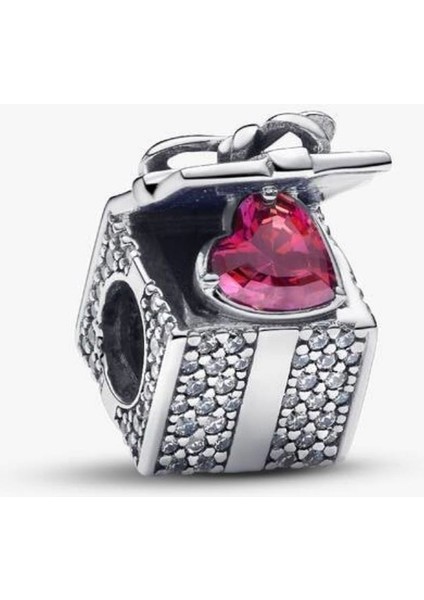 S925 Ayar Işıltılı Hediye Kutusu Charm