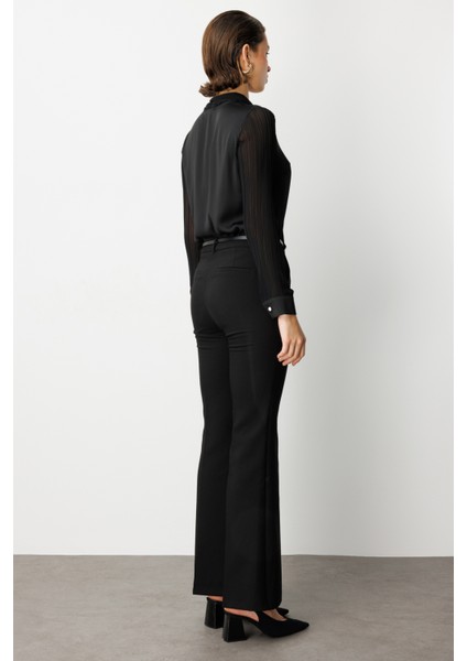 Beli Kemerli Ispanyol Paça Pantolon 1011-26K indirimleri