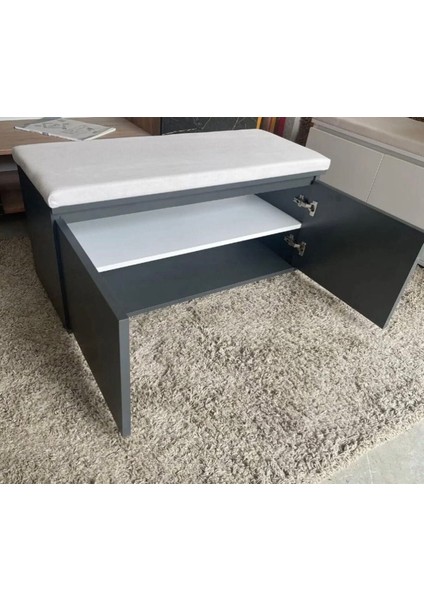 Modern Kapaklı Ayakkabılık L Üstü Puf Ayakkabılık L Çok Amaçlı Dolap fiyatları