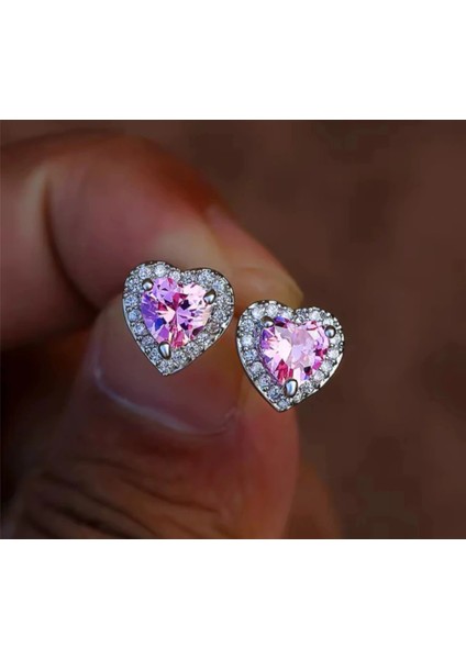 Swrvski Marka Model Gümüş Renkli Küpe