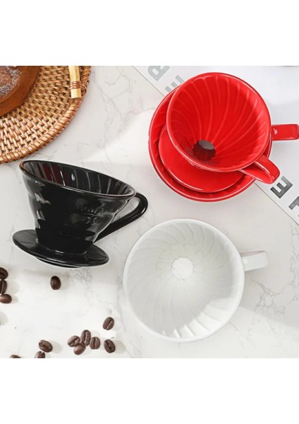 V60 Kahve Demleme Tanışma Seti Seramik Demleme Aparatı ve Cam Coffee Server 600 ml modelleri