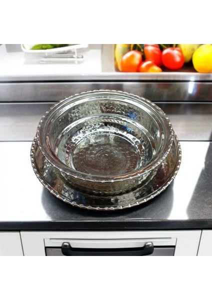 Bakır Tabak Kase Çorba Beyran Kelle Paça Sunum Ikram Tabaklı Kase Servis Tabağı modelleri