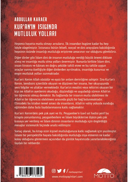 Yayınları Kuranın Işığında Mutluluk Yolları - Abdullah Karaer fiyatları