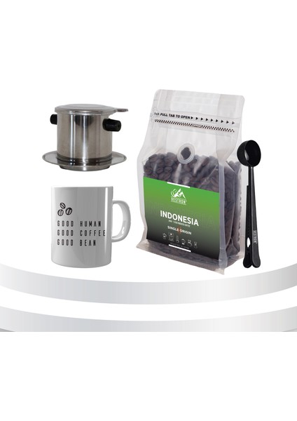 Outdoor Kahve Tanışma Seti Phin Filter Vietnam Kahve Demleme Filtresi ve Endonezya Java |ESPRESSO|250G