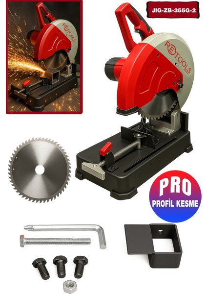 JIG-ZB-355G-2 Bordo Elmas Uçlu Profil Kesme Makinası