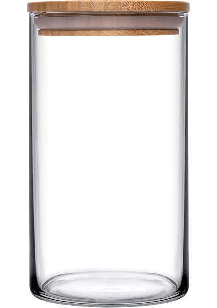 43463 Bamboo Ahşap Kapaklı Cam Kavanoz, Şeffaf, 1.48 Litre fiyatları