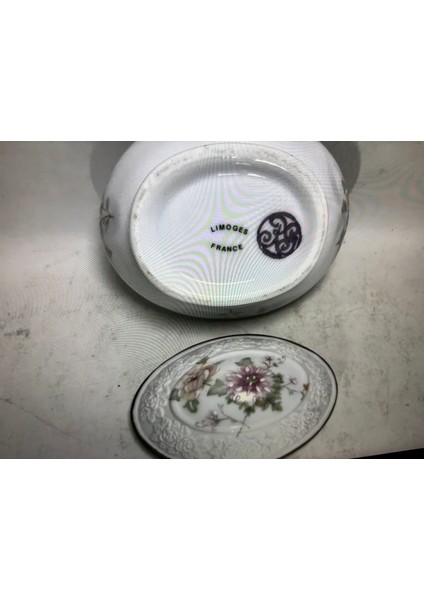 Limoges Bonboniyer 10 cm 8 cm 6 cm Ölçülerinde