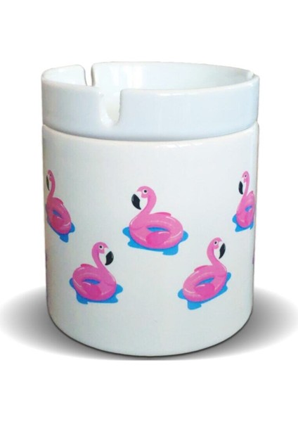 Pembe Flamingolar Porselen Küllük